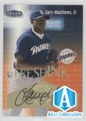 2000 Fleer Tradition Fresh Ink Gary Matthews Jr #GMJR Auto